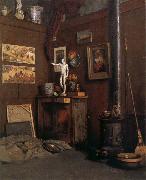 Gustave Caillebotte The Studio having fireplace oil painting on canvas